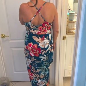 Teal & pink dress